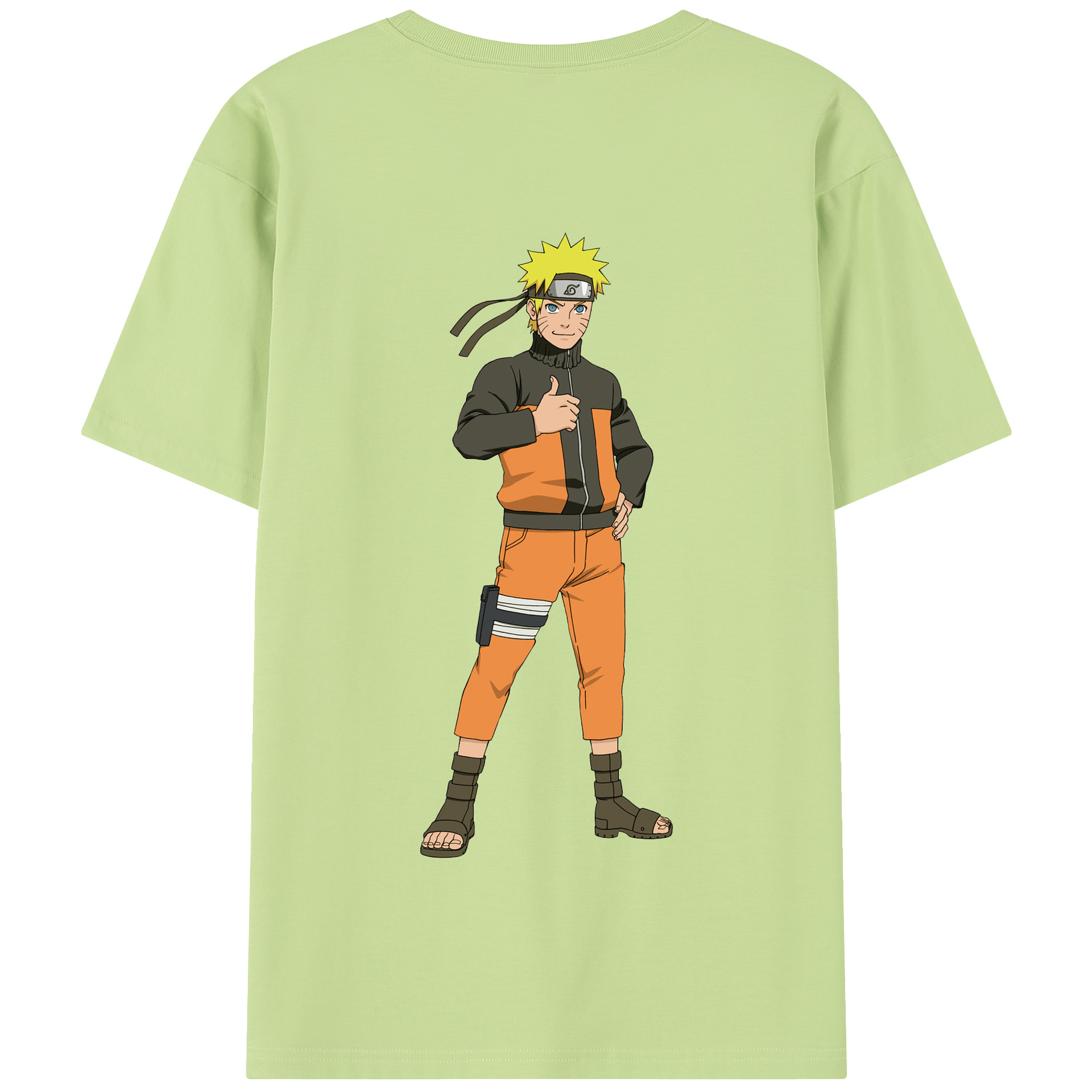 （画像用） NARUTO -ナルト- うずまき ナルト Uzumaki Naruto 綿100％半袖Tシャツ（背面プリント）